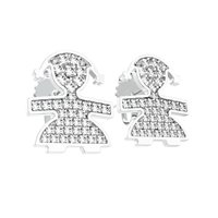 Orecchini Le Bebé Donna I Pavè in Oro bianco Diamante 0.10 Ct LBB016 - LBB016